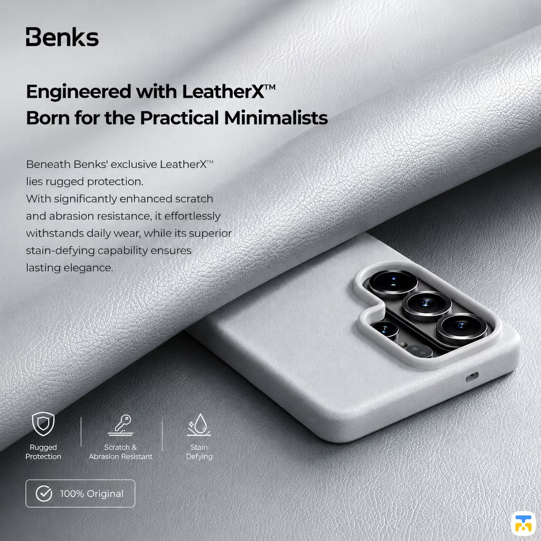 Engineered with LeatherX™
Born for the Practical Minimalists - Benks VitaPro for S26 Ultra - Magnetic Leather Phone Case