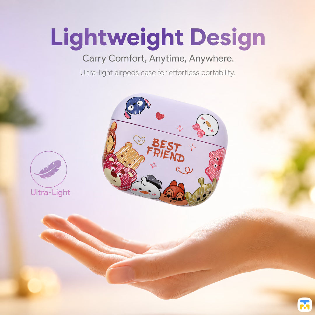 Lightweight Design - Best Friend Doodle Case for AirPods Pro Series