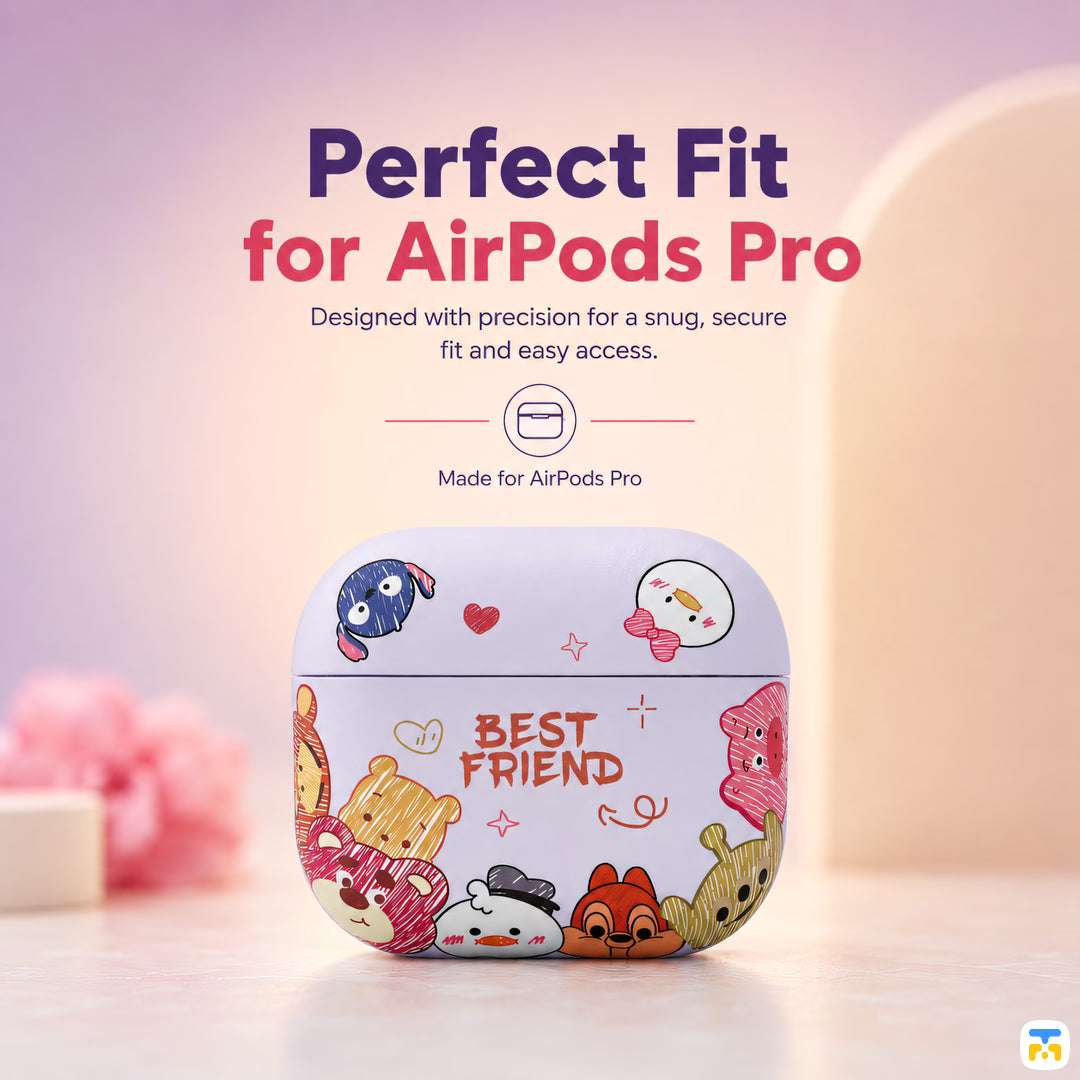 Perfect Fit for AirPods Pro - Best Friend Doodle Case for AirPods Pro Series