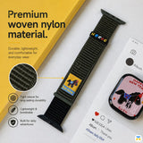 Premium woven nylon material - Black Horse Apple Watch Strap for 38-49mm