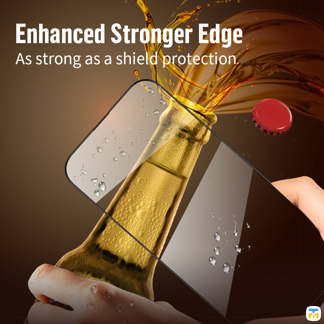 Enhanced Stronger Edge - BLUEO 3D Receiver Dustproof HD Tempered Glass with Applicator Pro