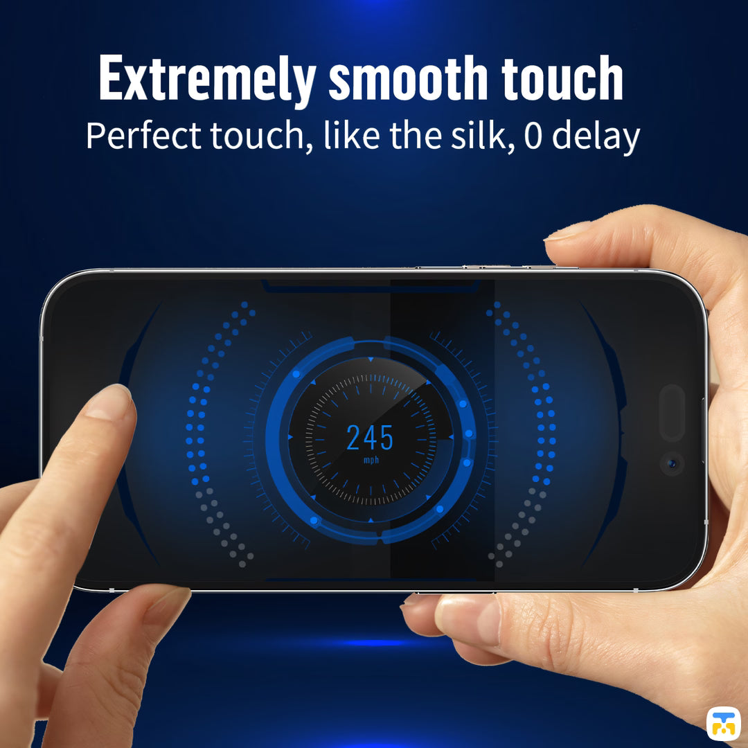 Extremely smooth touch - BLUEO 3D Receiver Dustproof HD Tempered Glass with Applicator Pro