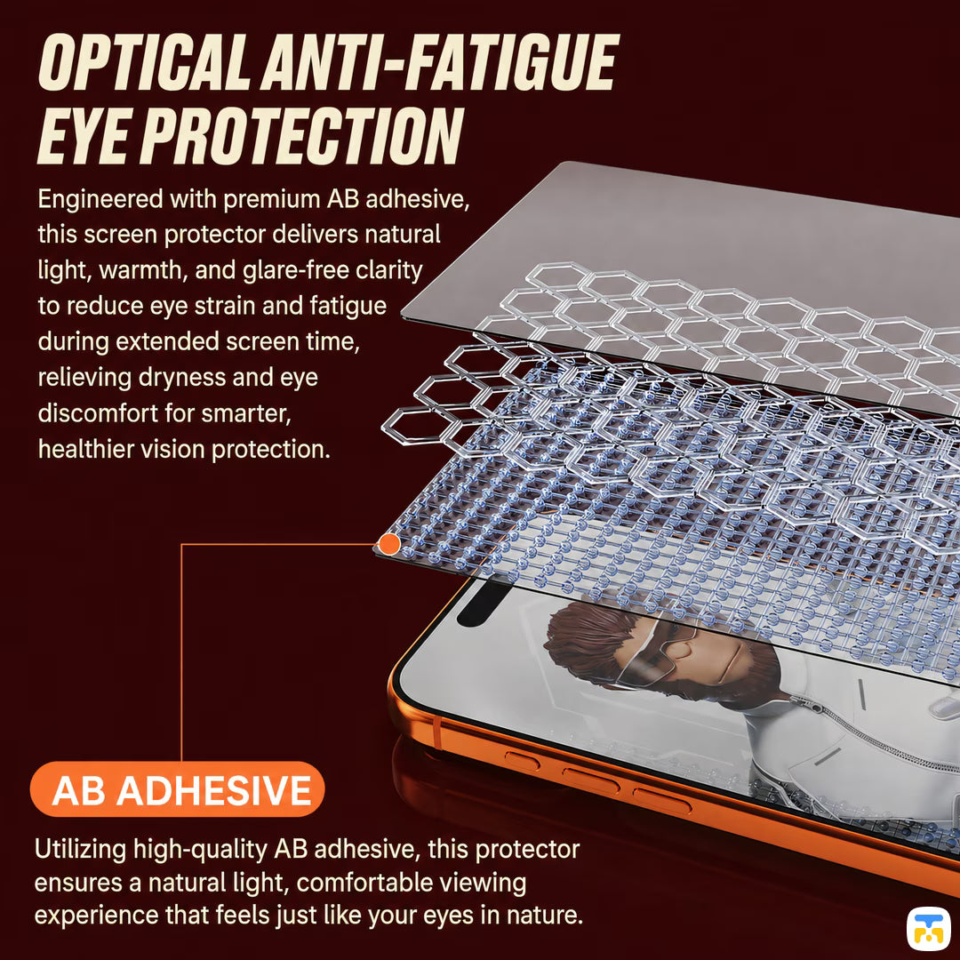 OPTICAL ANTI-FATIGUE
EYE PROTECTION - BLUEO 3X Drop-Resistant Eye-Friendly Tempered Glass with Installer