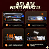 CLICK. ALIGN.
PERFECT PROTECTION. - BLUEO 3X Drop-Resistant Eye-Friendly Tempered Glass with Installer