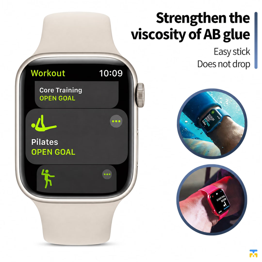 Strengthen the
viscosity of AB glue - BLUEO Apple Watch Shock-Resistant Protector with Installer - 2 Pieces