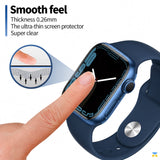 Smooth feel - BLUEO Apple Watch Shock-Resistant Protector with Installer - 2 Pieces