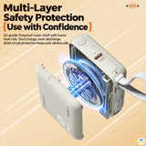 Multi-Layer
Safety Protection
{Use with Confidence} - BLUEO Cube Fast Charging Power Bank - 10000 mAh, 20W, Built-in Cable