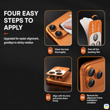 FOUR EASY
STEPS TO
APPLY - BLUEO for iPhone 17 Series Original Metal Frame Lens Protector Glass