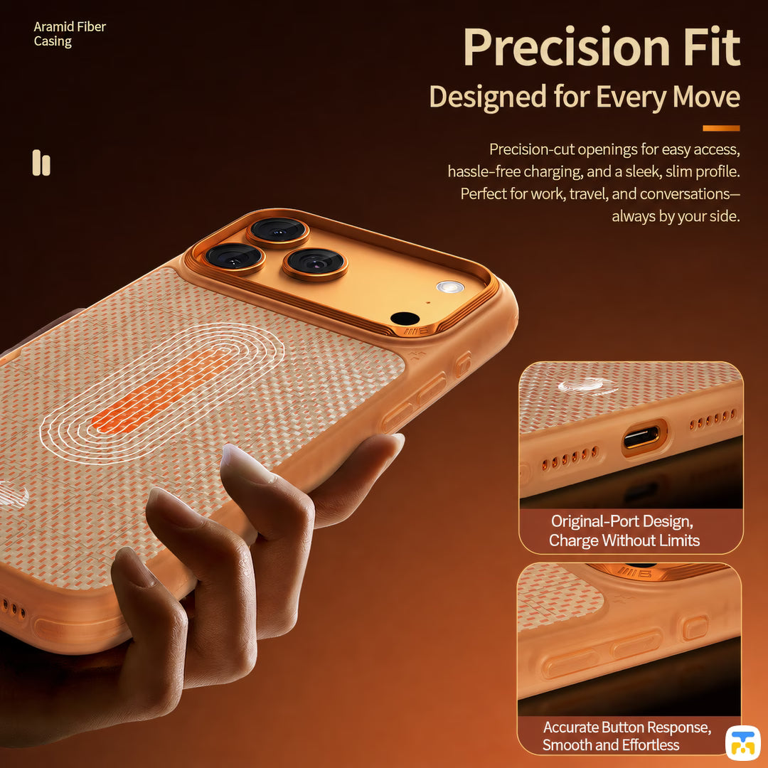 Precision Fit - BLUEO for iPhone 17/18 Series Orange Sea Lightweight MagSafe Case