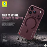 BUILT TO ABSORB. DESIGNED TO PROTECT - BLUEO Frosted Heat Dissipation MagSafe Stand Case with Camera Button