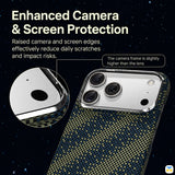 Enhanced Camera
& Screen Protection - BLUEO Galaxy Gilded Tactile Woven  Anti-Drop Aramid Fiber Case