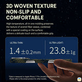 3D WOVEN TEXTURE
NON-SLIP AND
COMFORTABLE - BLUEO Galaxy Gilded Tactile Woven  Anti-Drop Aramid Fiber Case