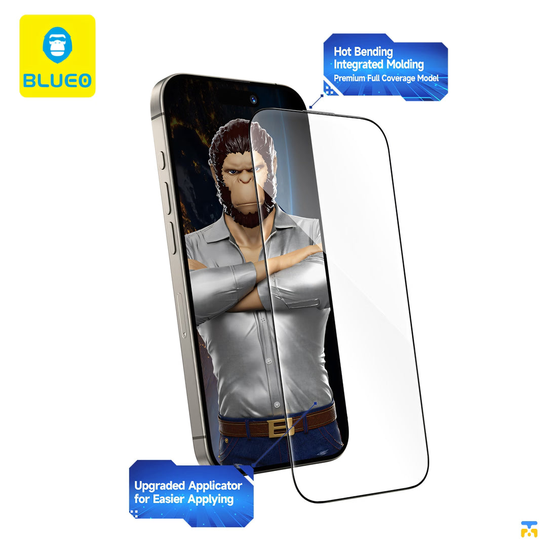 Hot Bending
- Integrated Molding - BLUEO Narrow Border 3D Tempered Glass with Applicator