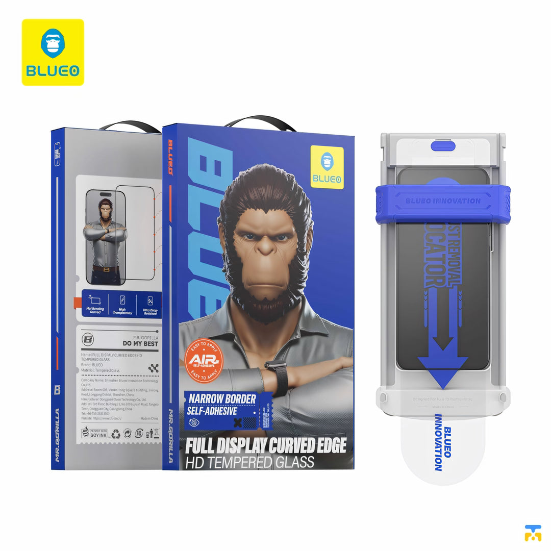 BLUEO Narrow Border 3D Tempered Glass with Applicator