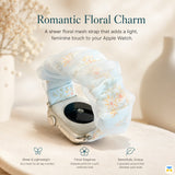 Romantic Floral Charm - Boho Blossom Elastic Loop Apple Watch Strap 38-49mm