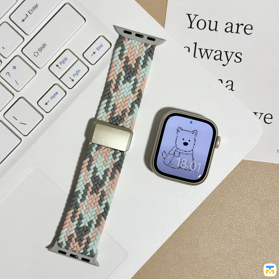 Braided Nylon Magnetic Apple Watch Strap for 38-49mm