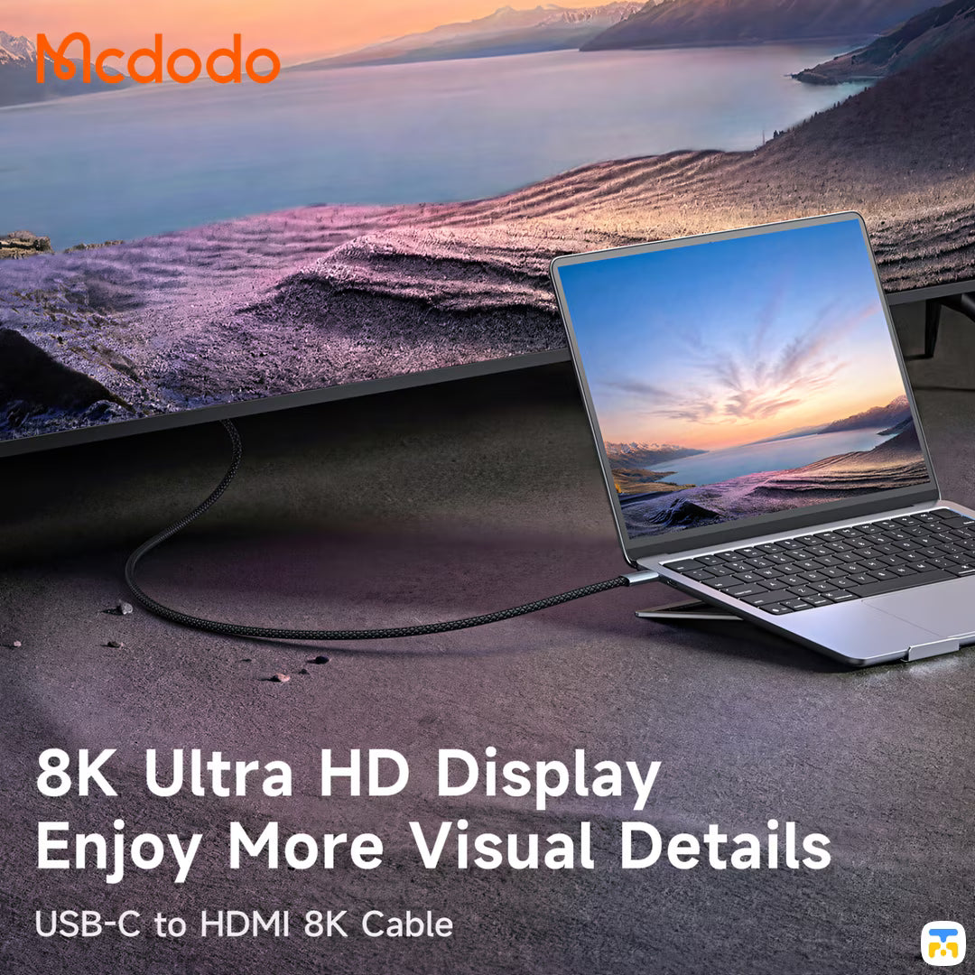 8K Ultra HD Display
Enjoy More Visual Details - Cab Flow USB-C to HDMI Cable With 60Hz Resolution 2m