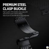 PREMIUM STEEL
CLASP BUCKLE - Carbon Fiber Pattern Metal Apple Watch Strap for 38-49mm