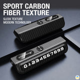 SPORT CARBON
FIBER TEXTURE - Carbon Fiber Textured Temporary Parking Phone Number Holder