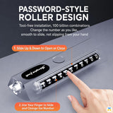 PASSWORD-STYLE
ROLLER DESIGN - Carbon Fiber Textured Temporary Parking Phone Number Holder