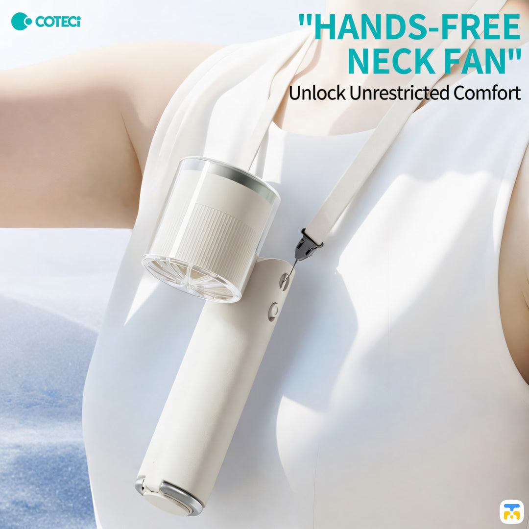 HANDS-FREE NECK FAN - COTECi 0°HANDHELD FAN - COTECi Zero-Degree Handheld Refrigeration Fan - Ice-Cold Air