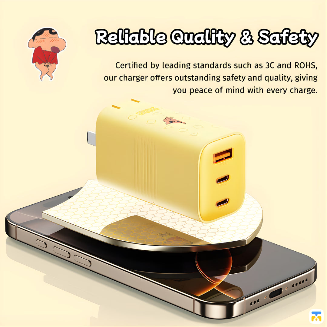 Reliable Quality & Safety - Crayon Shinchan Ice²Cube 65W GAN Wall Charger