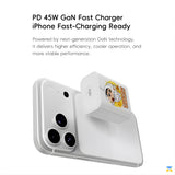 PD 45W GaN Fast Charger iPhone Fast-Charging Ready - Crayon Shinchan PD 45W USB-C Fast Charging Kit - 60W C to C Braided Cable