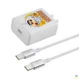 Crayon Shinchan PD 45W USB-C Fast Charging Kit - 60W C to C Braided Cable
