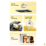 Crayon Shinchan PD 45W USB-C Fast Charging Kit - 60W C to C Braided Cable