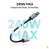 240W MAX - CUKTECH 240W Short Cable 0.15 Meter