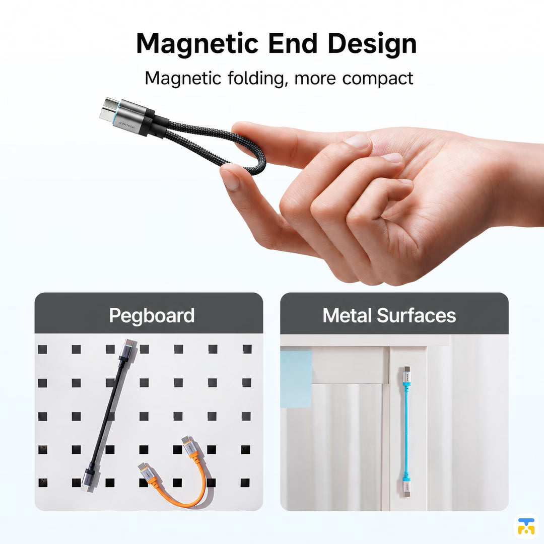 Magnetic End Design - CUKTECH 240W Short Cable 0.15 Meter