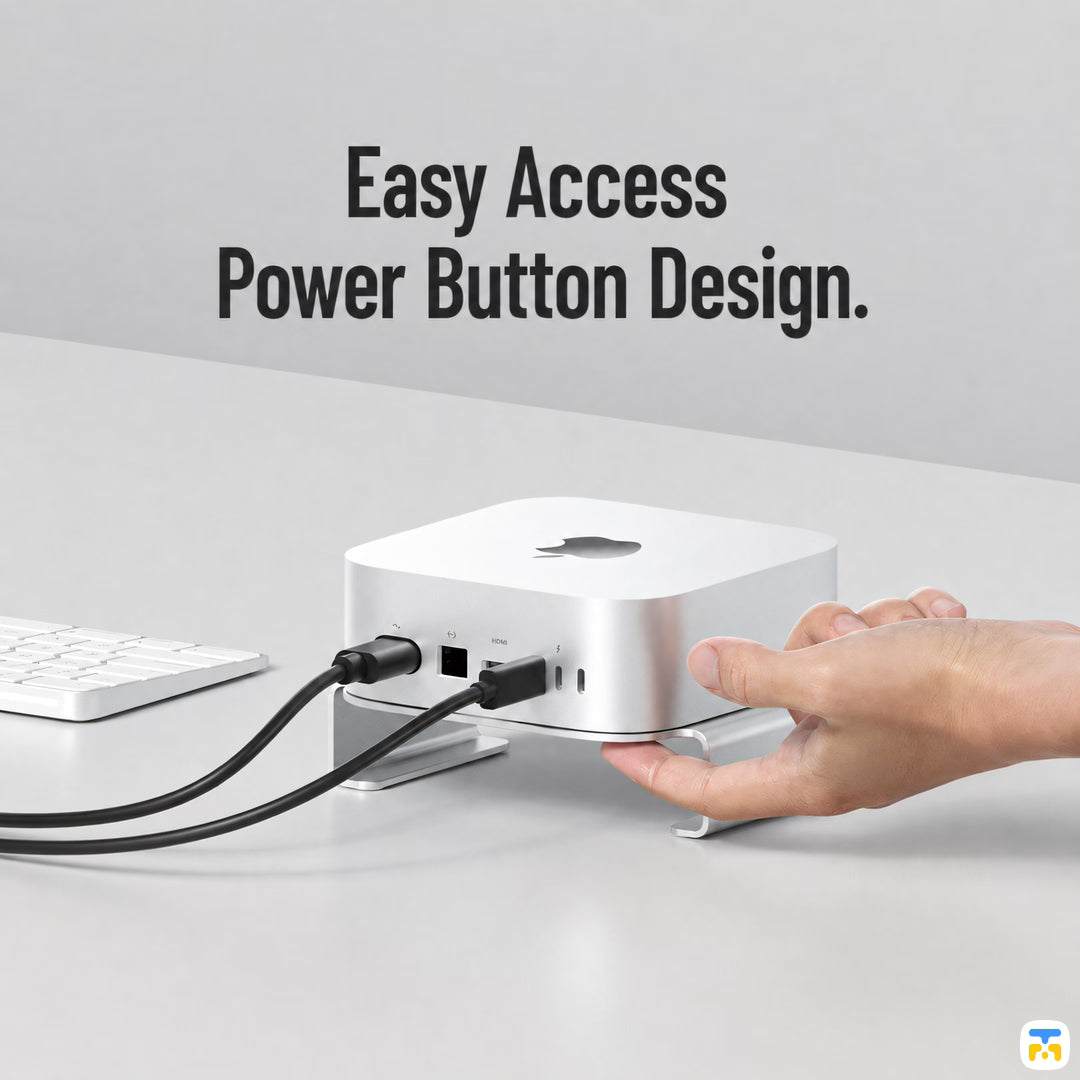 Easy Access Power Button Design - desktop-stand-for-mac-mini
