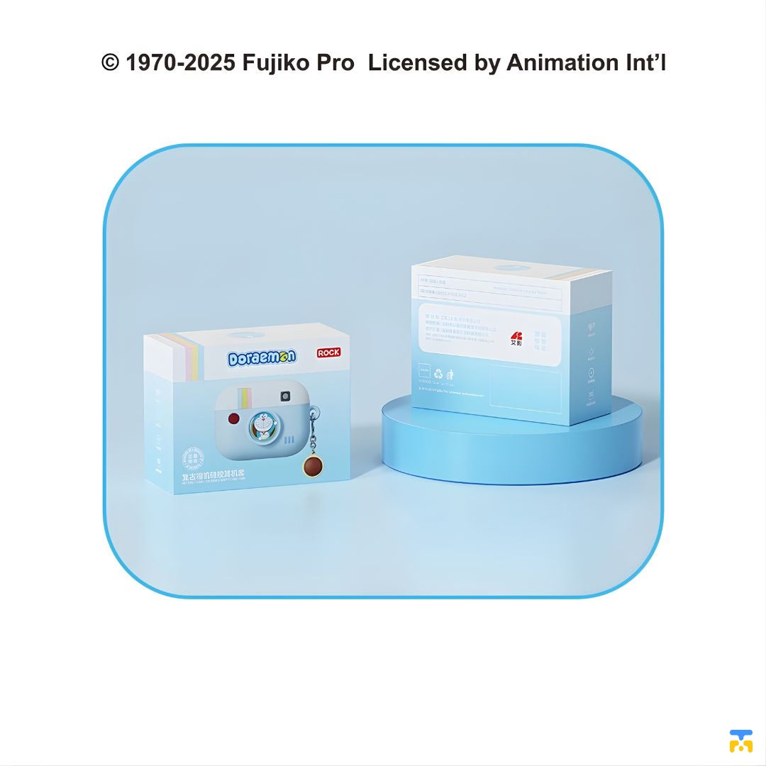 Doraemon Retro Camera Silicone Earphone Case for AirPods Pro 3