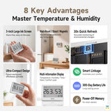 8 Key Advantages
Master Temperature & Humidity - DUKA E-Ink Thermometer & Hygrometer Works with MI Home