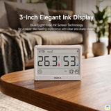 3-Inch Elegant Ink Display - DUKA E-Ink Thermometer & Hygrometer Works with MI Home