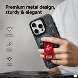 Premium metal design,
sturdy & elegant - Emergency Handle Rotating Magnetic Phone Stand