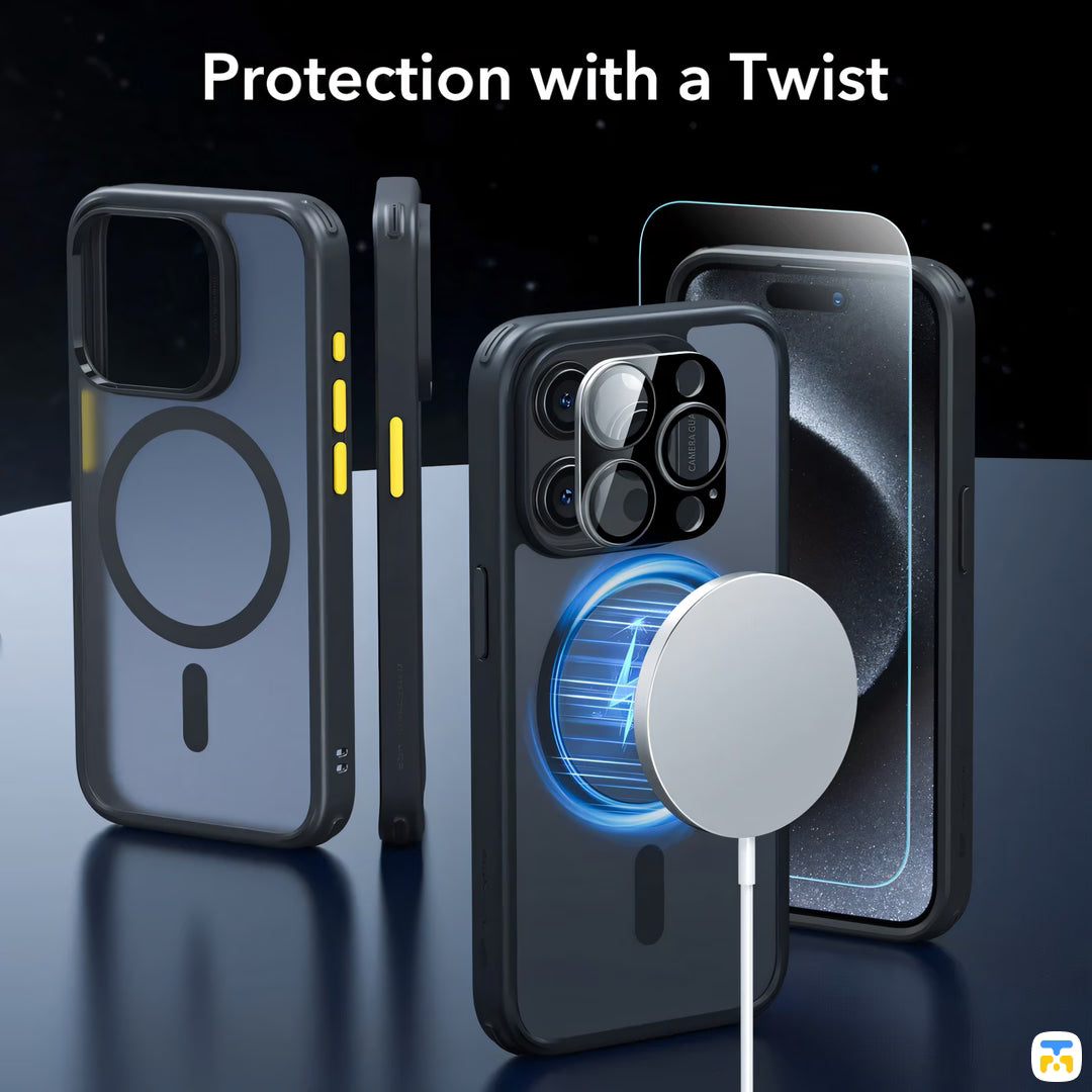 Protection with a Twist - ESR for iPhone 15 Pro Max Classic Pro Case (HaloLock) Set
