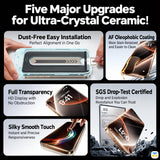 Five Major Upgrades
for Ultra-Crystal Ceramic! - ESR for iPhone 16 Series Borderless Screen Protector with Installer