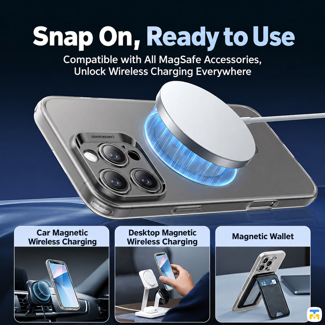 Snap On, Ready to Use
Compatible with All MagSafe Accessories,
Unlock Wireless Charging Everywhere - ESR for iPhone 16 Series Ultra-thin Airbag MagSafe Case