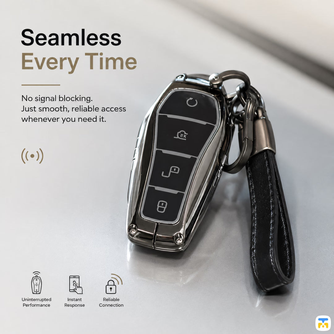 Seamless
Every Time - Executive Gunmetal Key Fob Cover for BYD SEAL/SEAL 5/ATTO 3/SEALION 6/SEALION 5