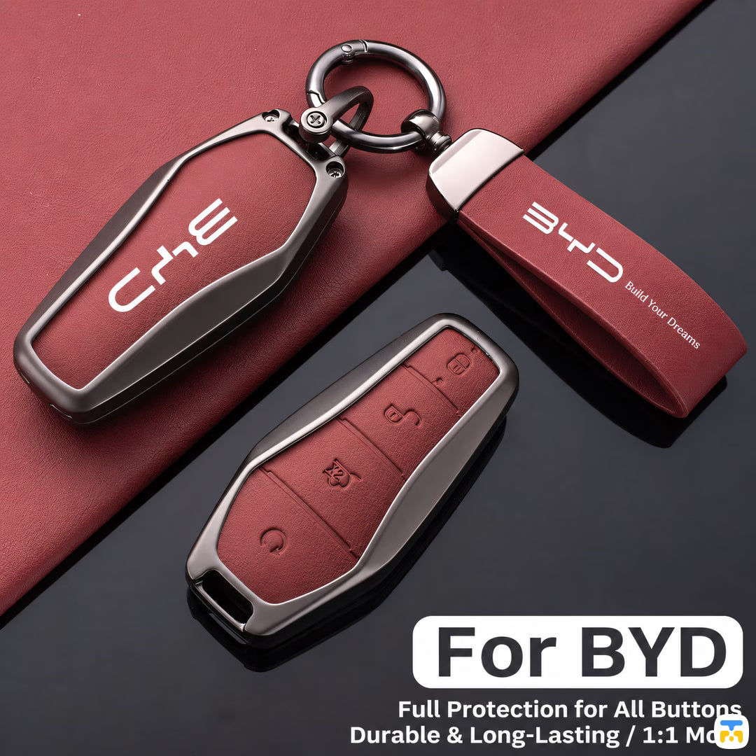Durable & Long-Lasting - Executive Leather Key Fob Cover for BYD SEAL/SEAL 5/ATTO 3/SEALION 6/SEALION 5