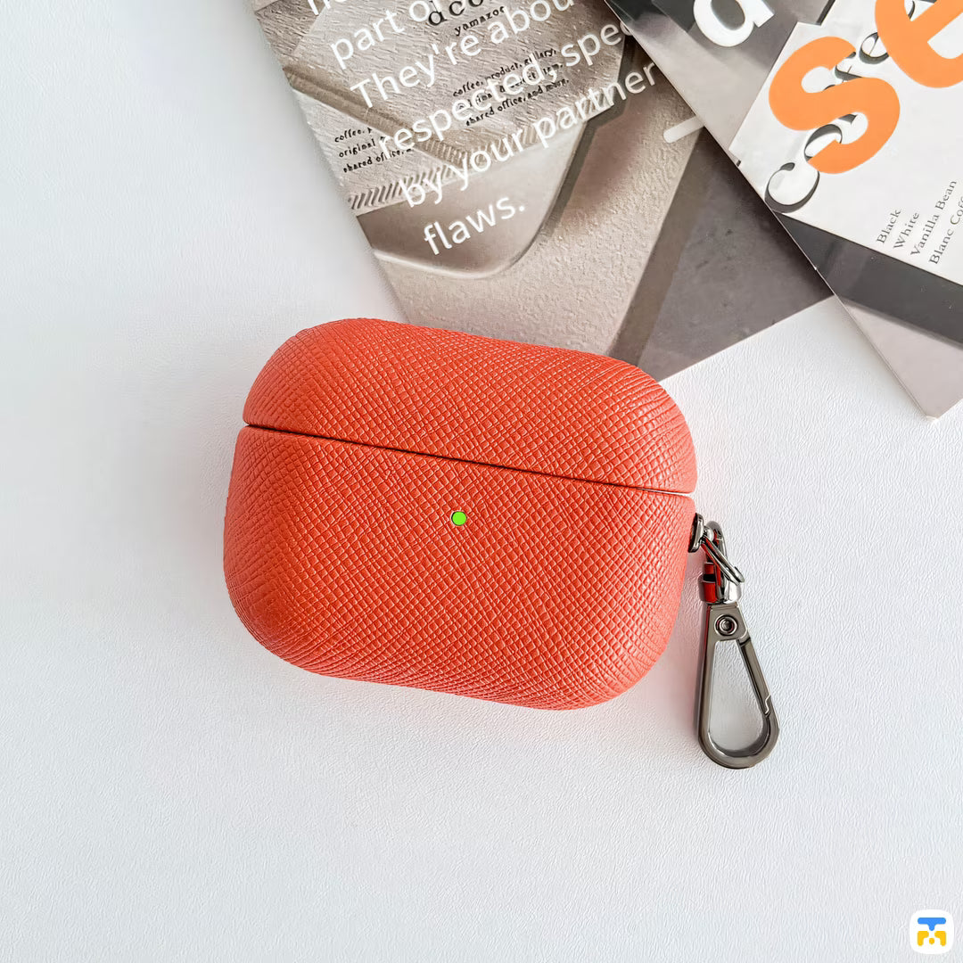 Fire Orange Grid Case for Airpods Pro Series