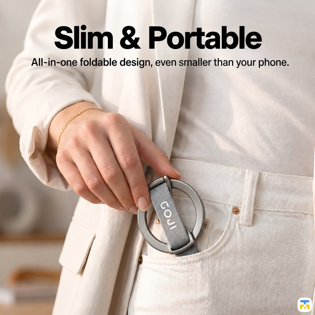 Slim & Portable - GOJI Magnetic Ring Holder & Phone Stand