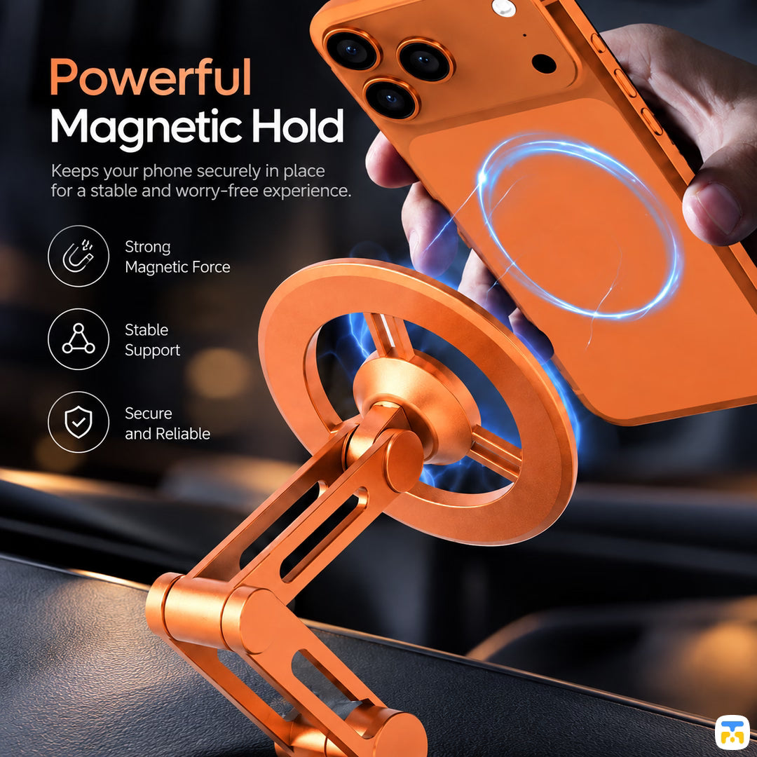 Powerful
Magnetic Hold - GOJI Vacuum Suction 360° Rotating Magnetic Phone Stand