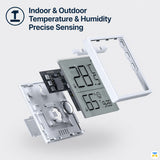 Indoor & Outdoor
Temperature & Humidity
Precise Sensing - GREENER HD Color Screen Thermometer and Hygrometer with Clock