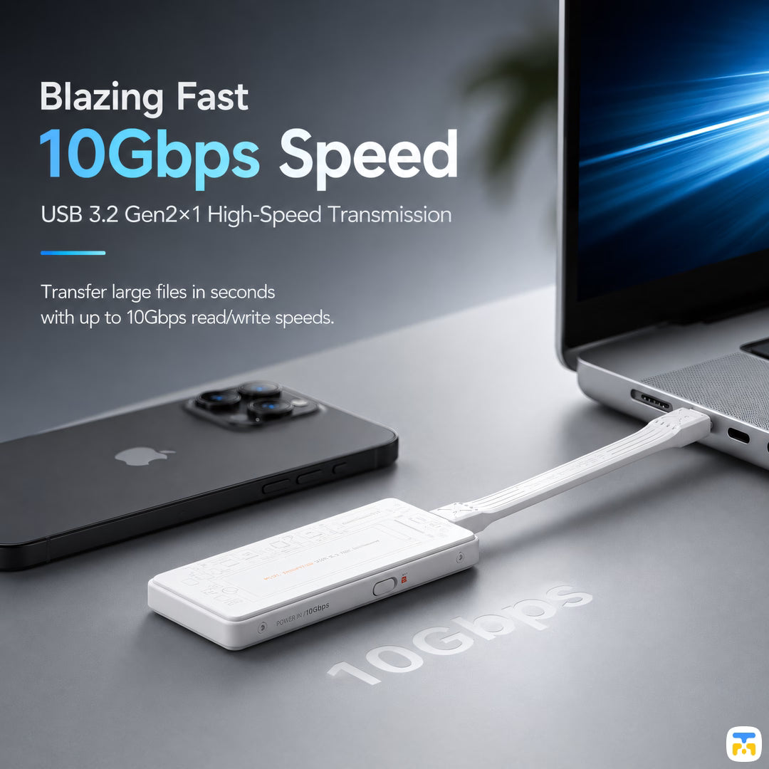 10Gbps Speed - HAGiBiS 10Gbps Write-protected M.2 NVMe SSD Enclosure