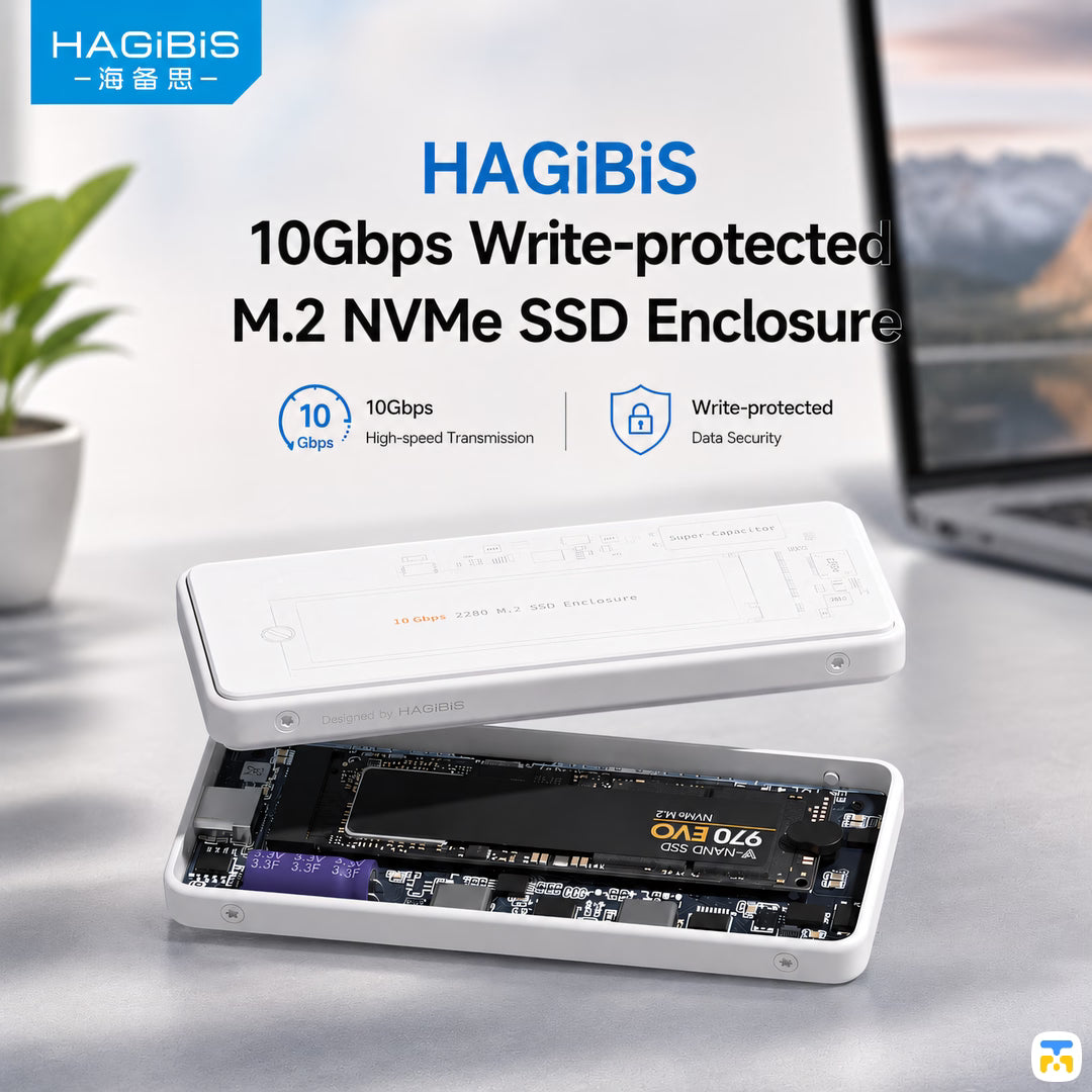 HAGiBiS 10Gbps Write-protected M.2 NVMe SSD Enclosure