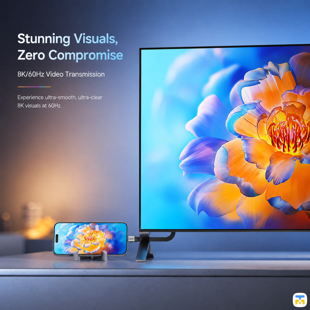 Stunning Visuals, Zero Compromise - HAGiBiS 240W 80Gbps 8K Flat USB4 Cable - 0.1m
