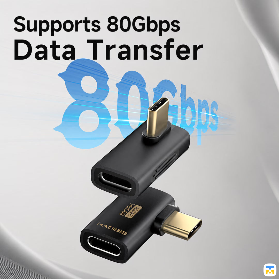 Supports 80Gbps
Data Transfer - HAGiBiS 240W 80Gbps 8K USB4 Extender Adapter