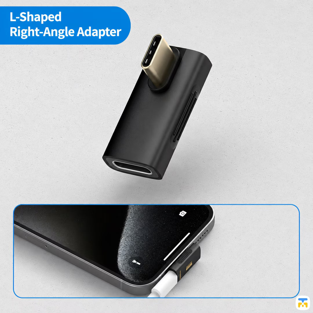L-Shaped
Right-Angle Adapter - HAGiBiS 240W 80Gbps 8K USB4 Extender Adapter